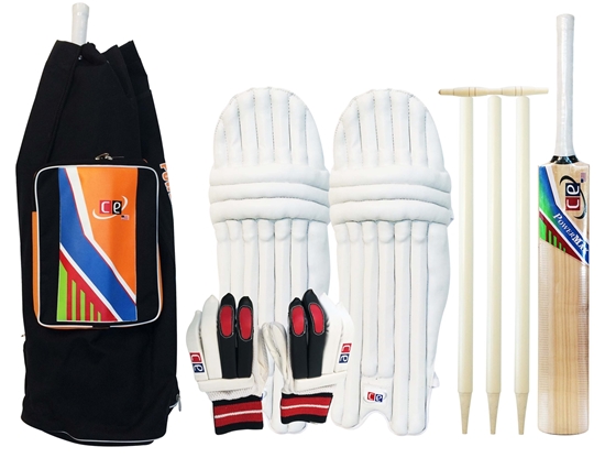 Trainer Cricket Wooden Set Junior Kashmir Willow Bat For Kids 7-8 Yr Children 