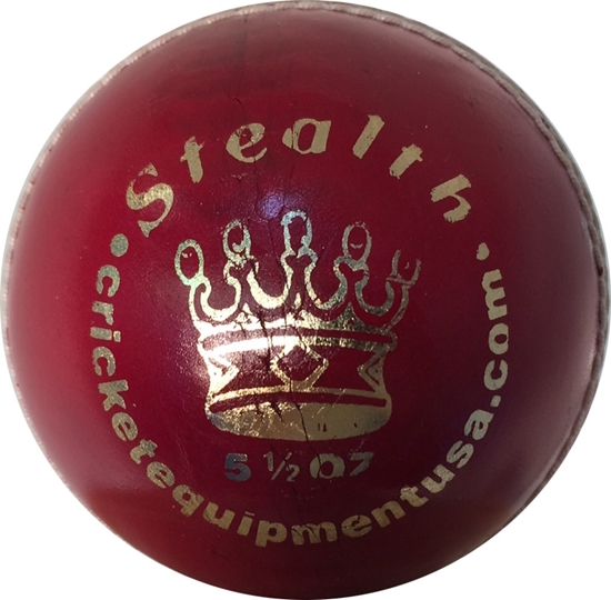 Picture of Cricket Ball Stealth Intermediate Grade Red Leather by Cricket Equipment USA