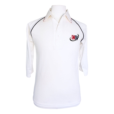 Picture of Cricket White Shirt 3/4 Long Sleeves Jersey