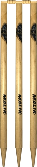 Traditional Wooden Cricket Stumps with bails