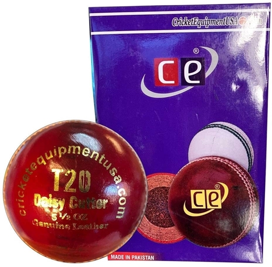Picture of Cricket Ball T20 Daisy Cutter Red Leather for T20 Cricket Matches, Tournaments and Practice  Six Pack