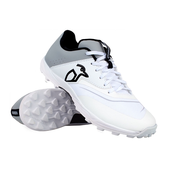 Picture of Cricket Shoes KC 3.0 Rubber Sole Colour Grey White by Kookaburra