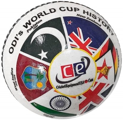 Cricket World Cup History Flags Ball	