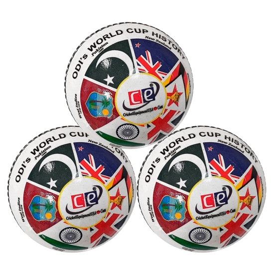 Cricket World Cup History Flags Ball	