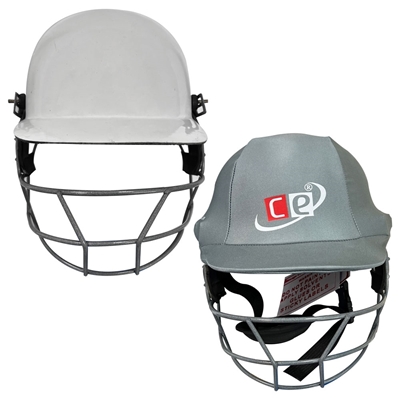 Picture of CE Cricket Helmet with Multicolor Covers Range for Head & Face Protection Adjustable Size (Gray)