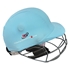 Picture of CE Predominantly White Cricket Helmet Comes with the Cover for Head & Face Protection - Multicolor Covers Range - Adjustable Size (Aqua Blue)