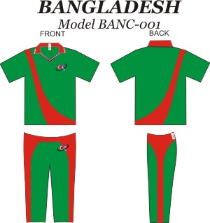 cricket red green jersey